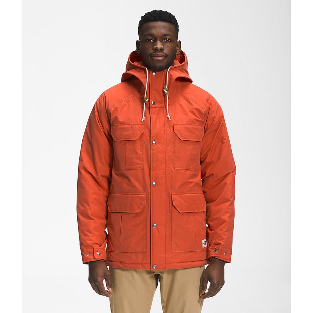 The North Face Parka Mens Australia - The North Face Thermoball™ Dryvent™ Mountain Orange / Olive Gr